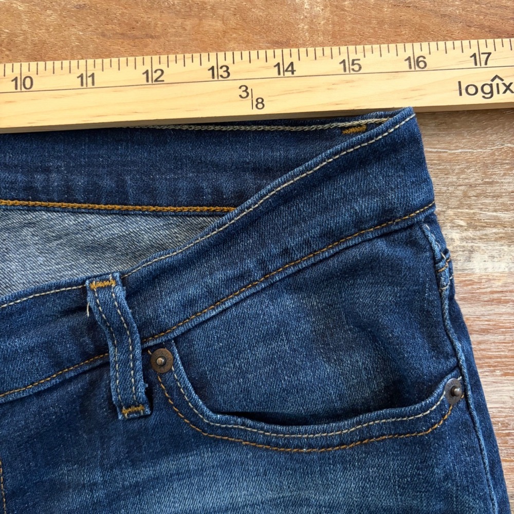 Levis 524 Too Superlow Jeans Womens 11S Dark Wash Slim Straight Denim W30 Y2K - Picture 7 of 10